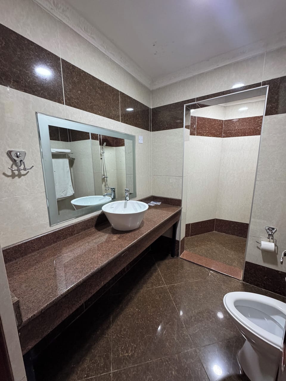 Double Room | Bathroom | Shower, slippers, towels, soap