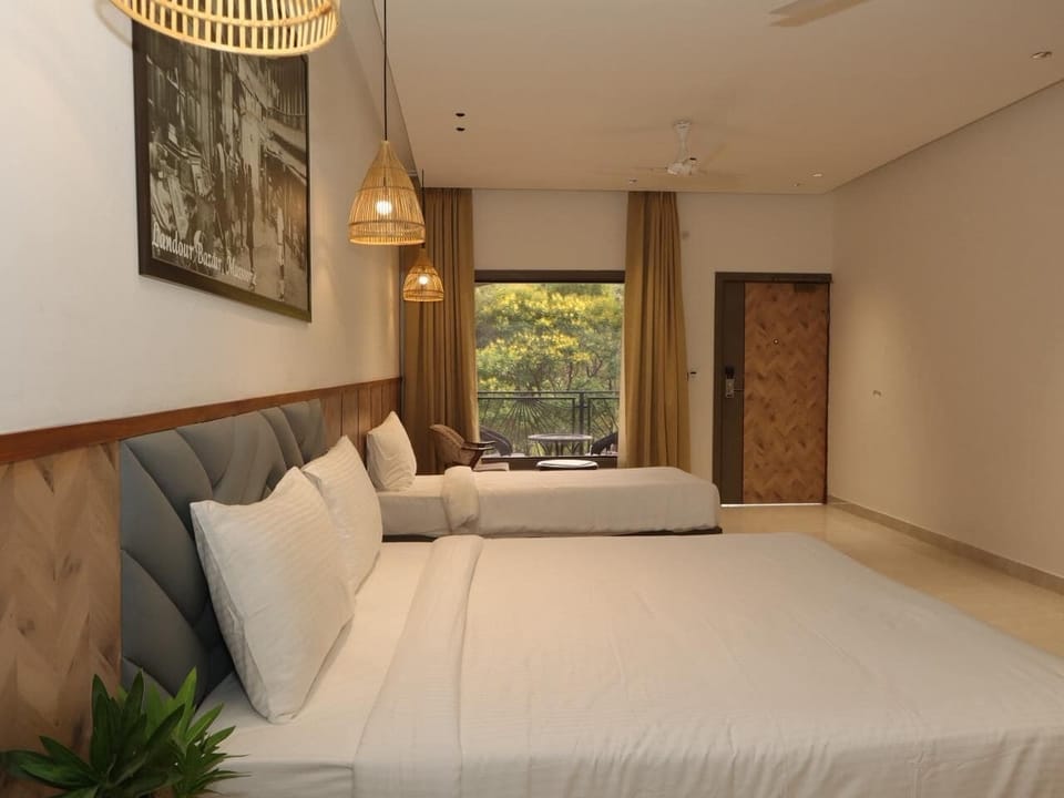 Family Suite, Pool View | Frette Italian sheets, premium bedding, down comforters