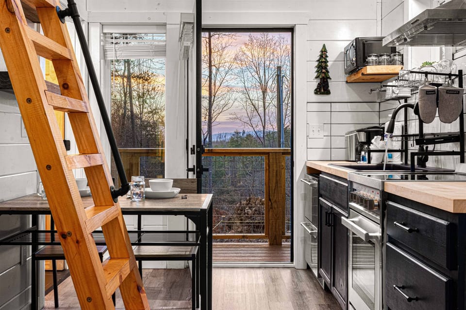 Sunset views from the kitchen table