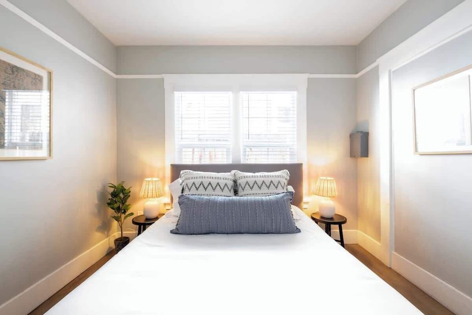 You’ll find plenty of soft pillows and warm blankets in the spacious bedrooms