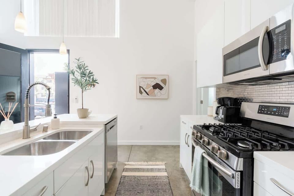 The modern chef’s kitchen comes equipped with everything you need