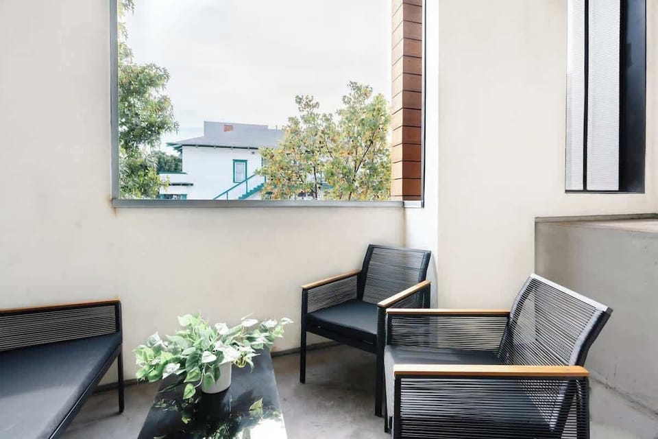 Take in the sights and sounds of Little Italy from the glamorous patio