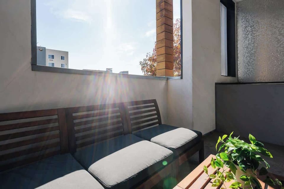 Enjoy afternoon drinks out on the patio before heading out for the evening 