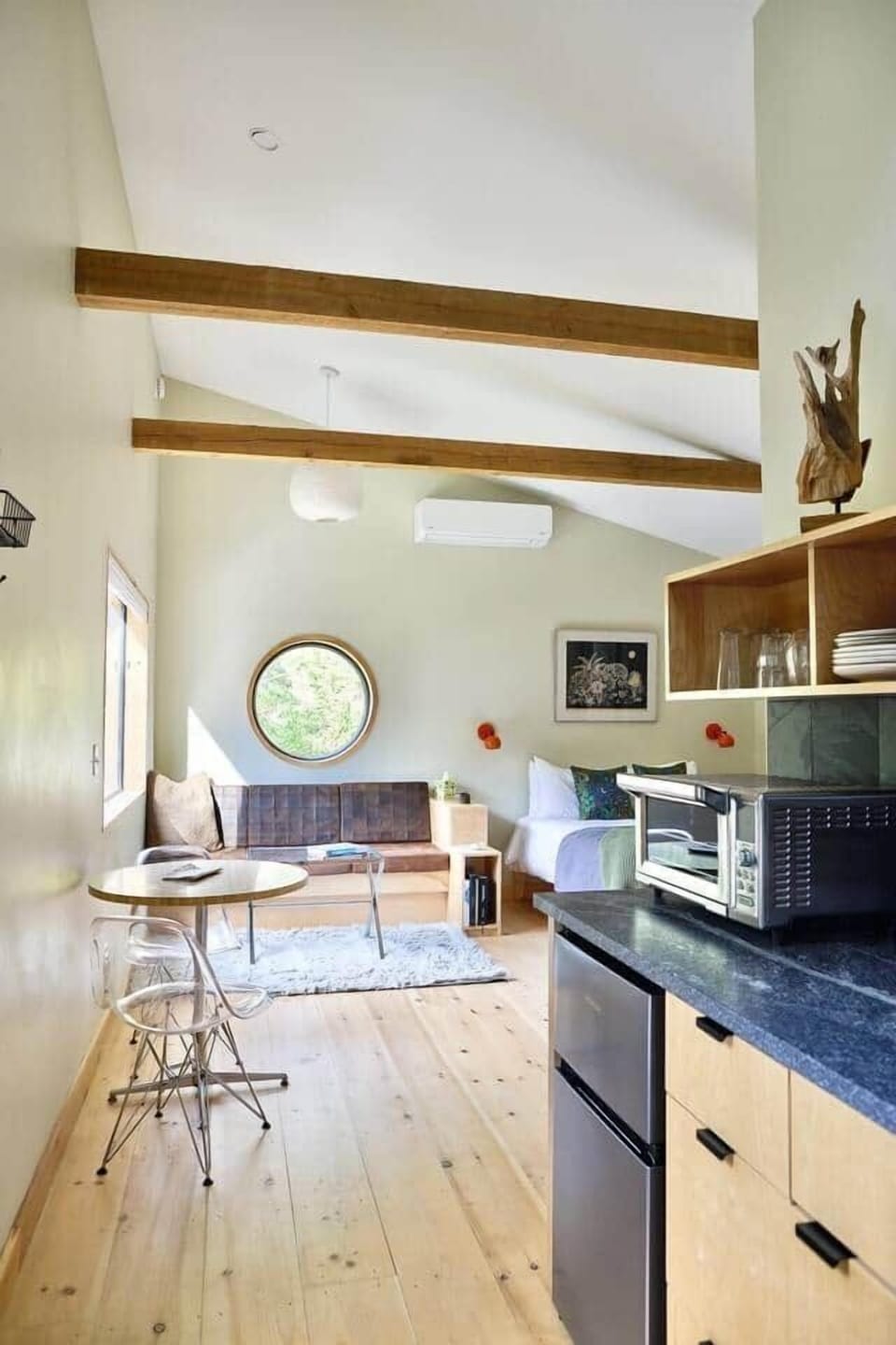 The living/sleeping space