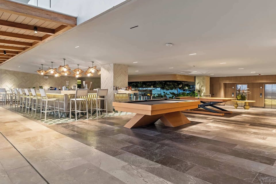 Ground floor games - pool, foosball, ping pong