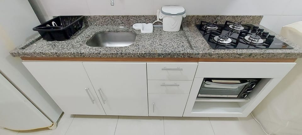 Basic Apartment | Private kitchen | Fridge, microwave, stovetop, blender
