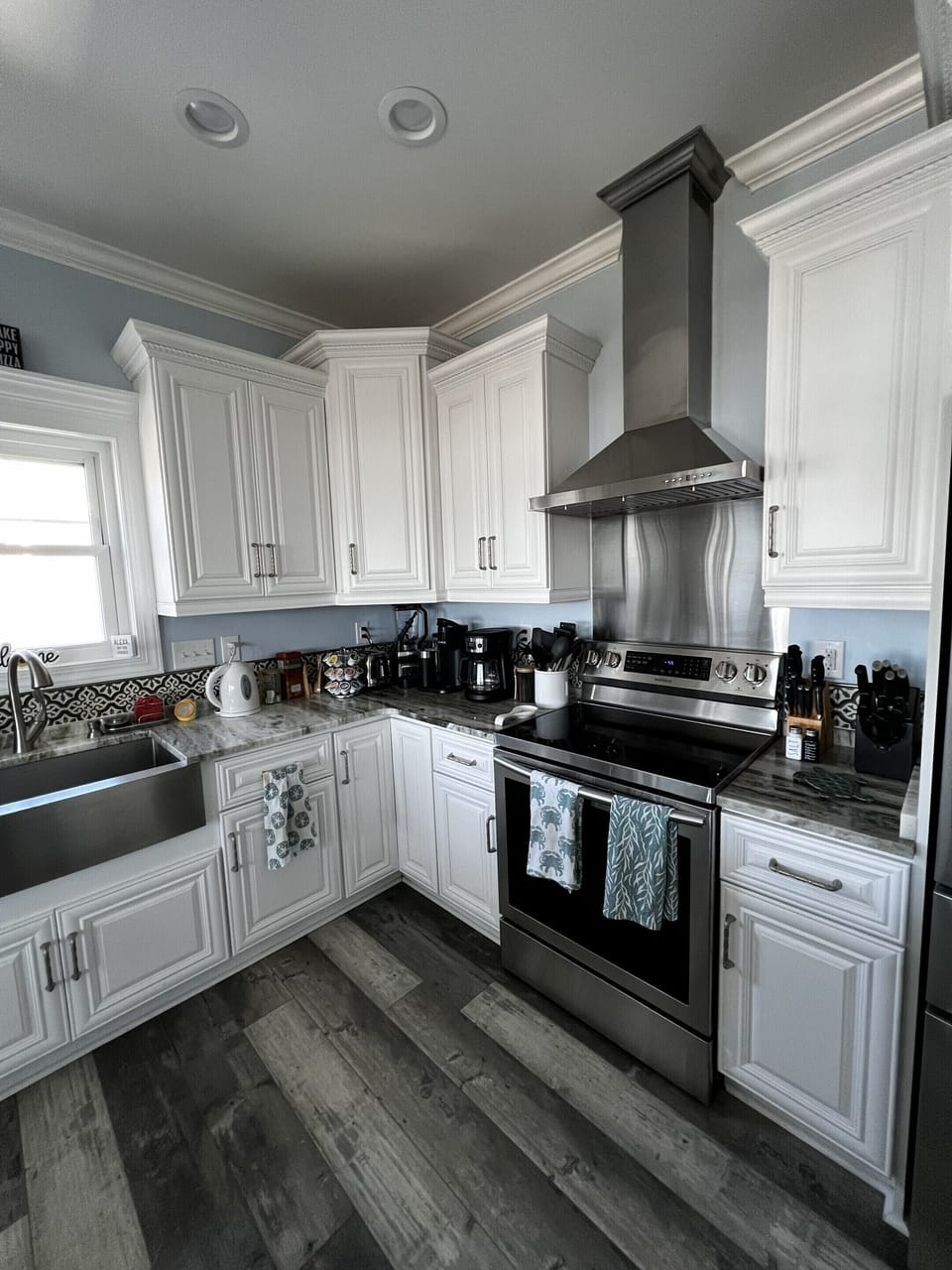 Kitchen fully stocked with appliances