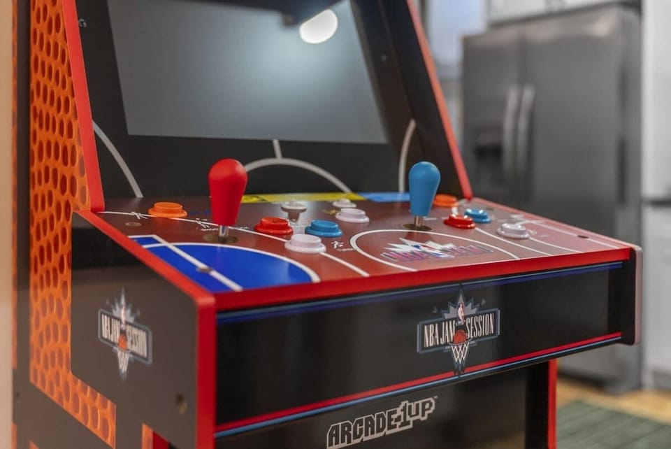 Classic arcade game setup ready for friendly competition and laid-back fun nights 