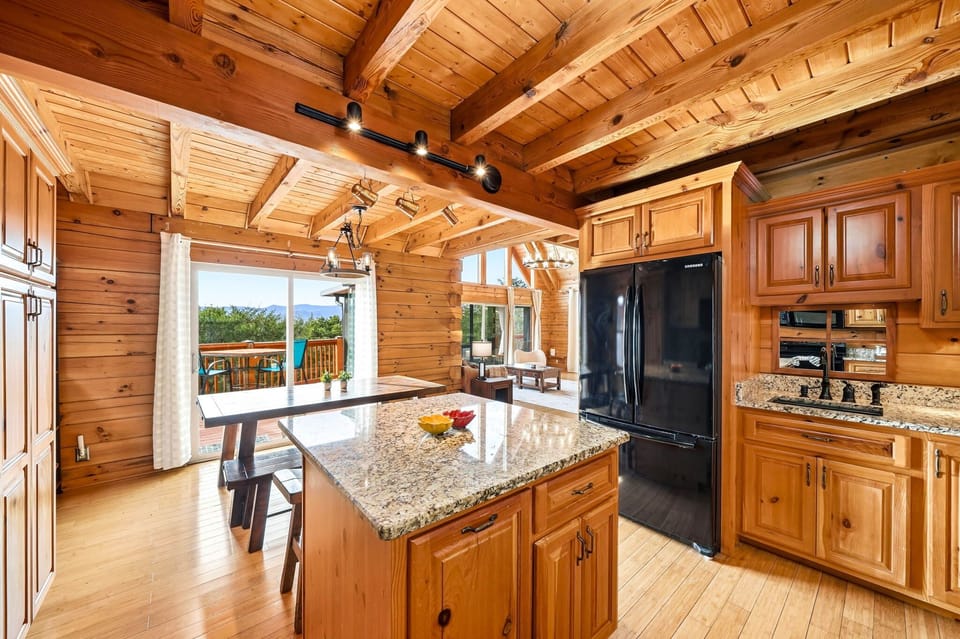 Bright & Airy Kitchen with a Mountain View