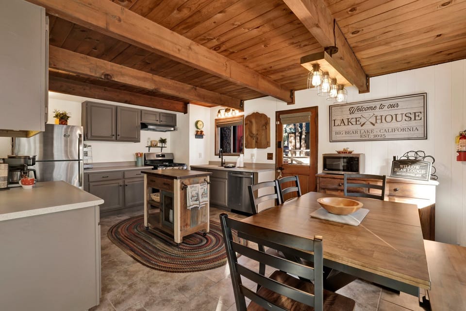 Comfortable dining area offering seating for seven, perfect for shared meals.