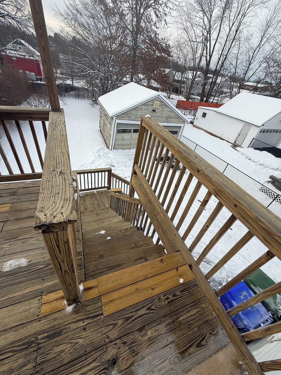 Back steps to 2nd floor