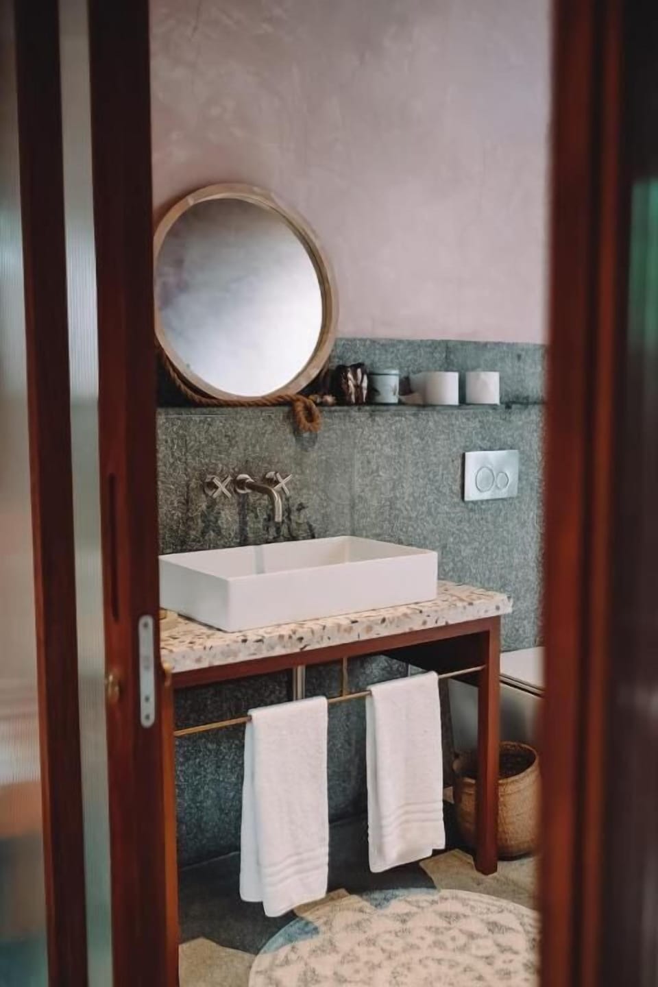 Standard Double Room, Patio, Garden View | Bathroom
