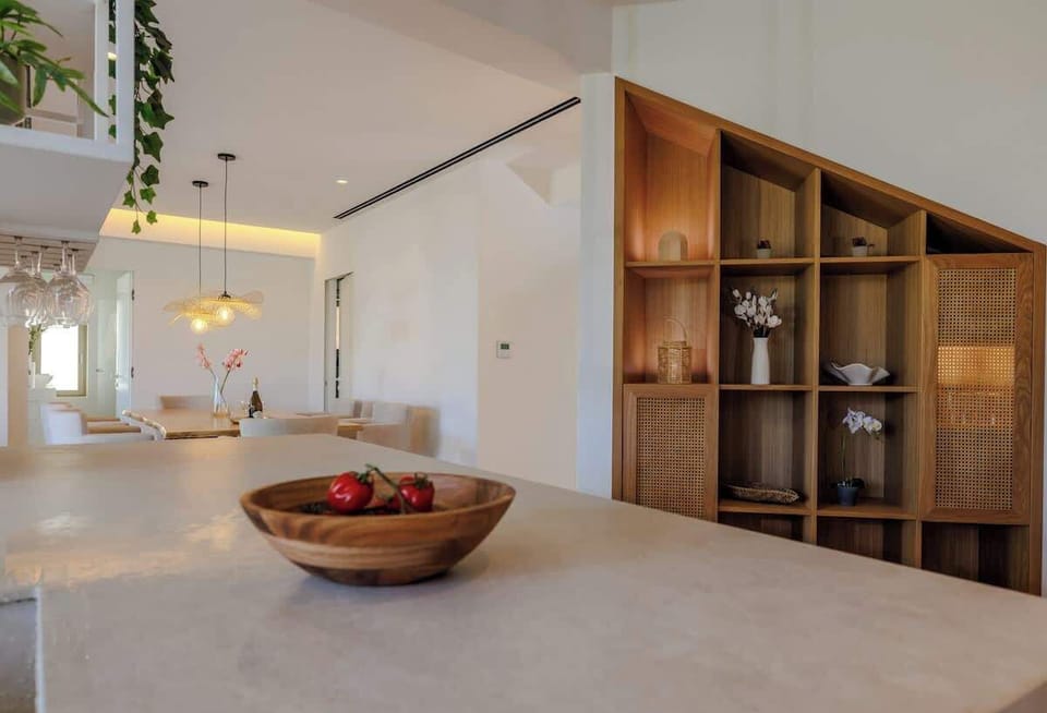 Minimalist interiors with bespoke shelving and curated décor