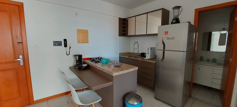 Apartment | Private kitchen | Fridge, microwave, stovetop, cookware/dishes/utensils