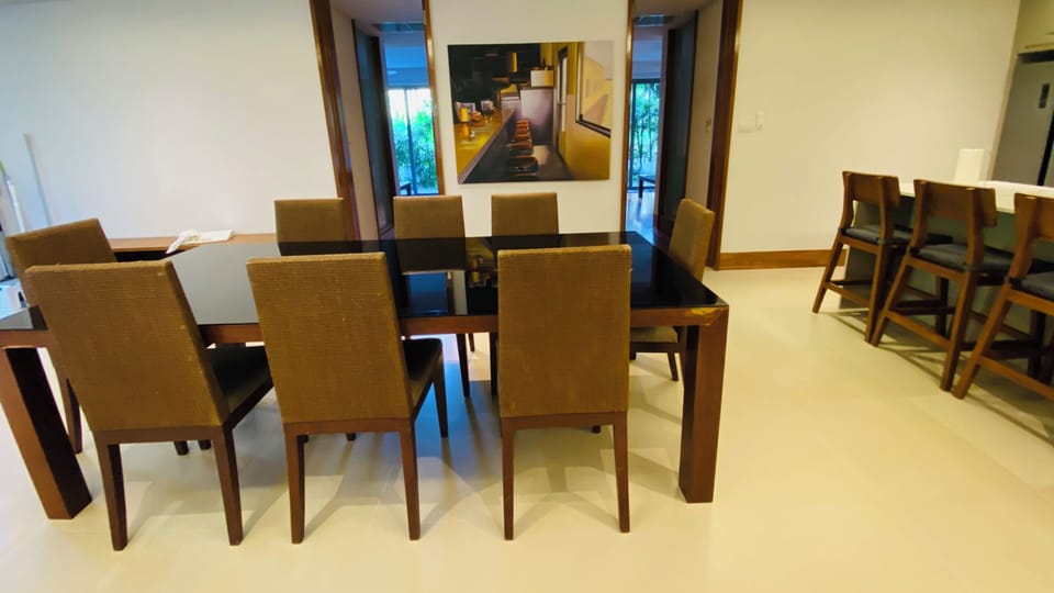 A relaxed dining area for shared meals