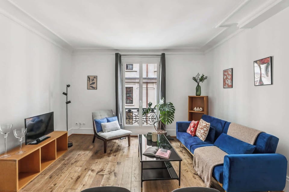 The open-plan living and dining area