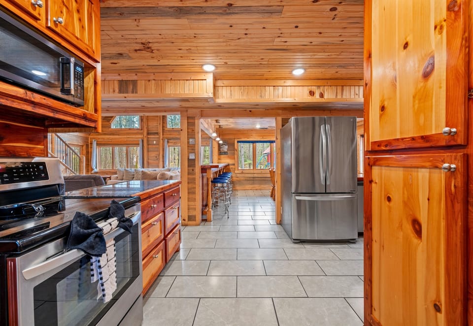 From this perspective, the kitchen opens smoothly into the shared living areas, keeping everyone connected.