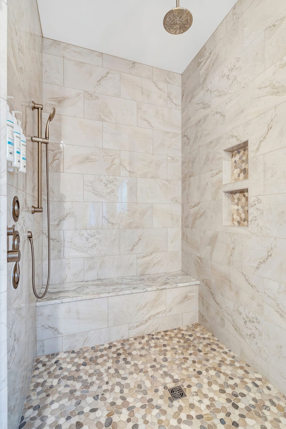 Full Bathroom 1: Contemporary shower with premium fixtures.