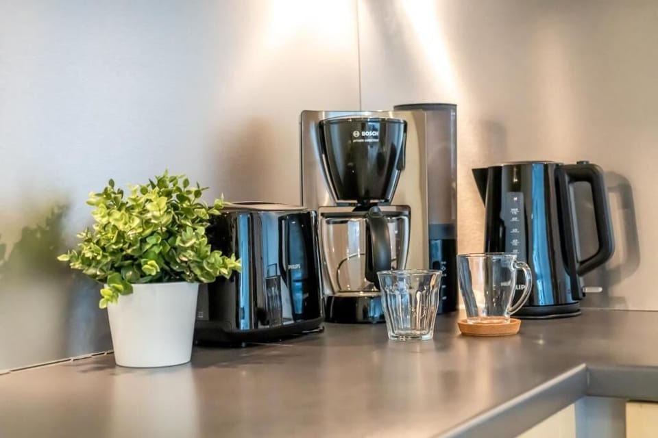 Apartment, Balcony, Courtyard View | Private kitchen | Fridge, microwave, oven, stovetop