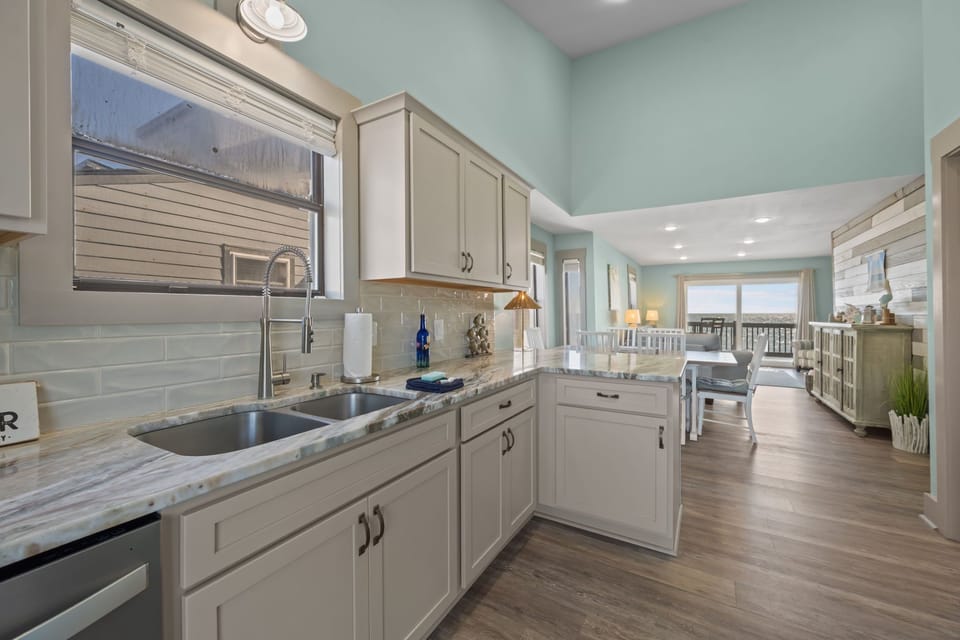 Modern finishes, generous counter space, and an open layout ideal for cooking and entertaining