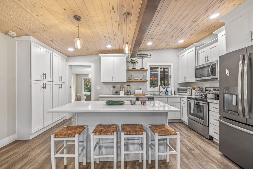 Fully equipped kitchen for all your cooking needs.
