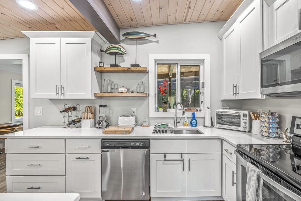 Fully equipped kitchen for all your cooking needs.