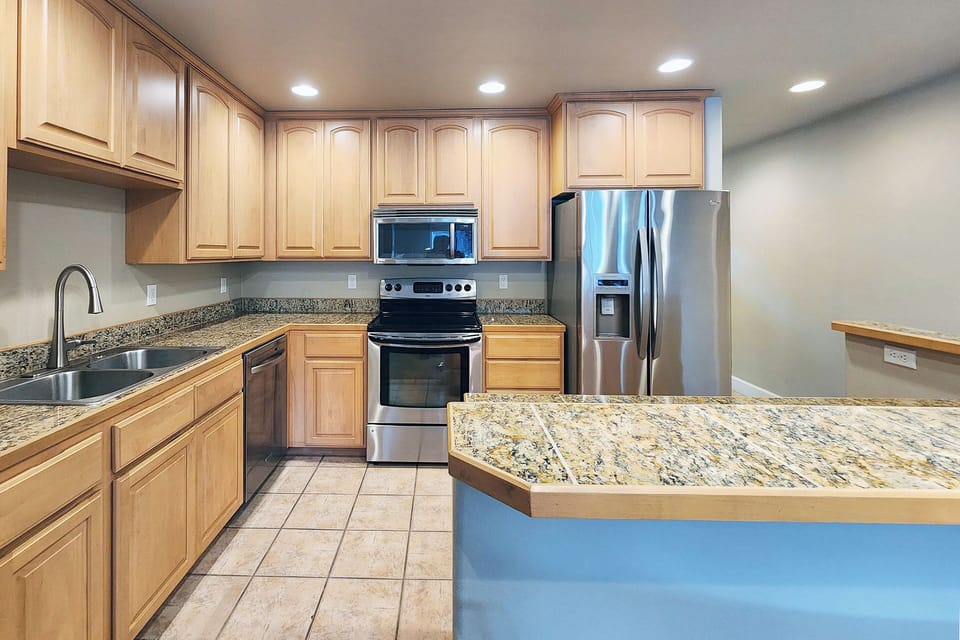 Spacious kitchen to cook up favorite meals.