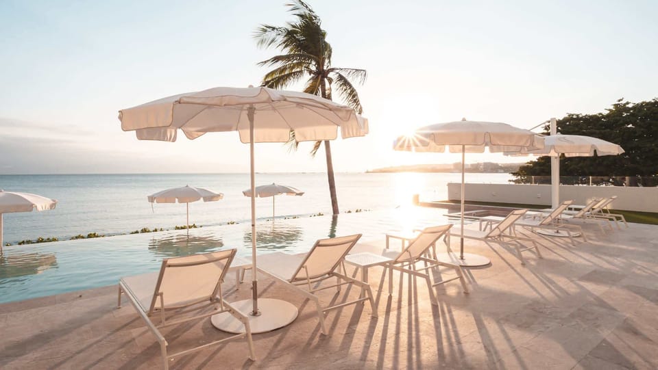 Heated beachside infinity pool