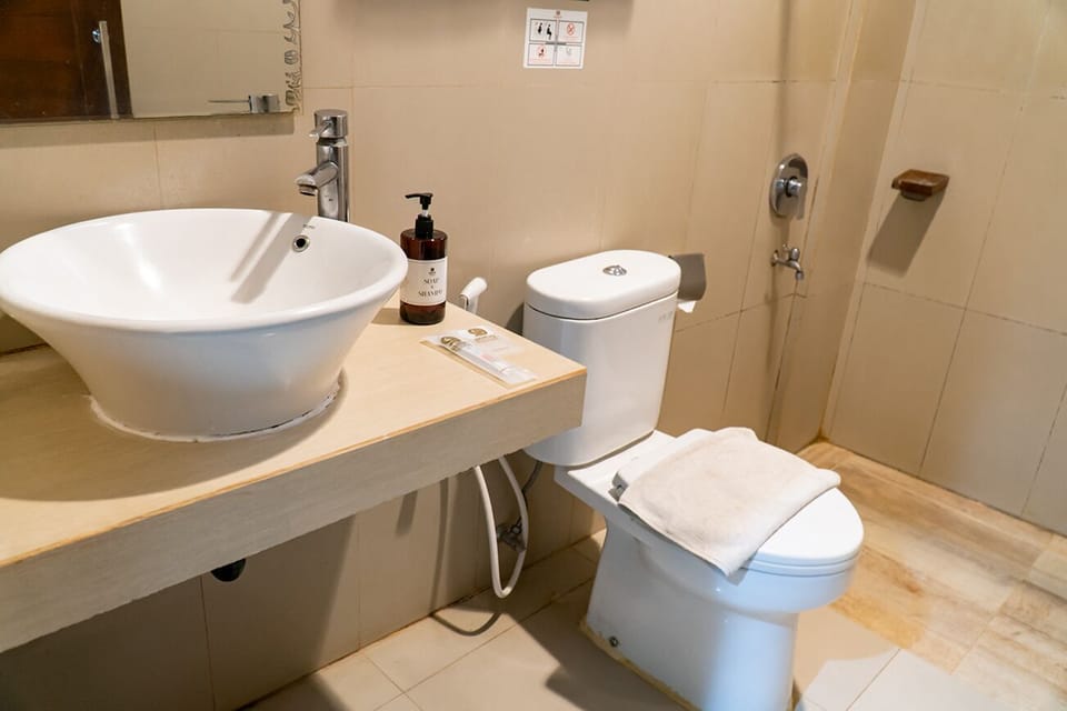 Superior Twin Room | Bathroom | Shower, free toiletries, hair dryer, slippers