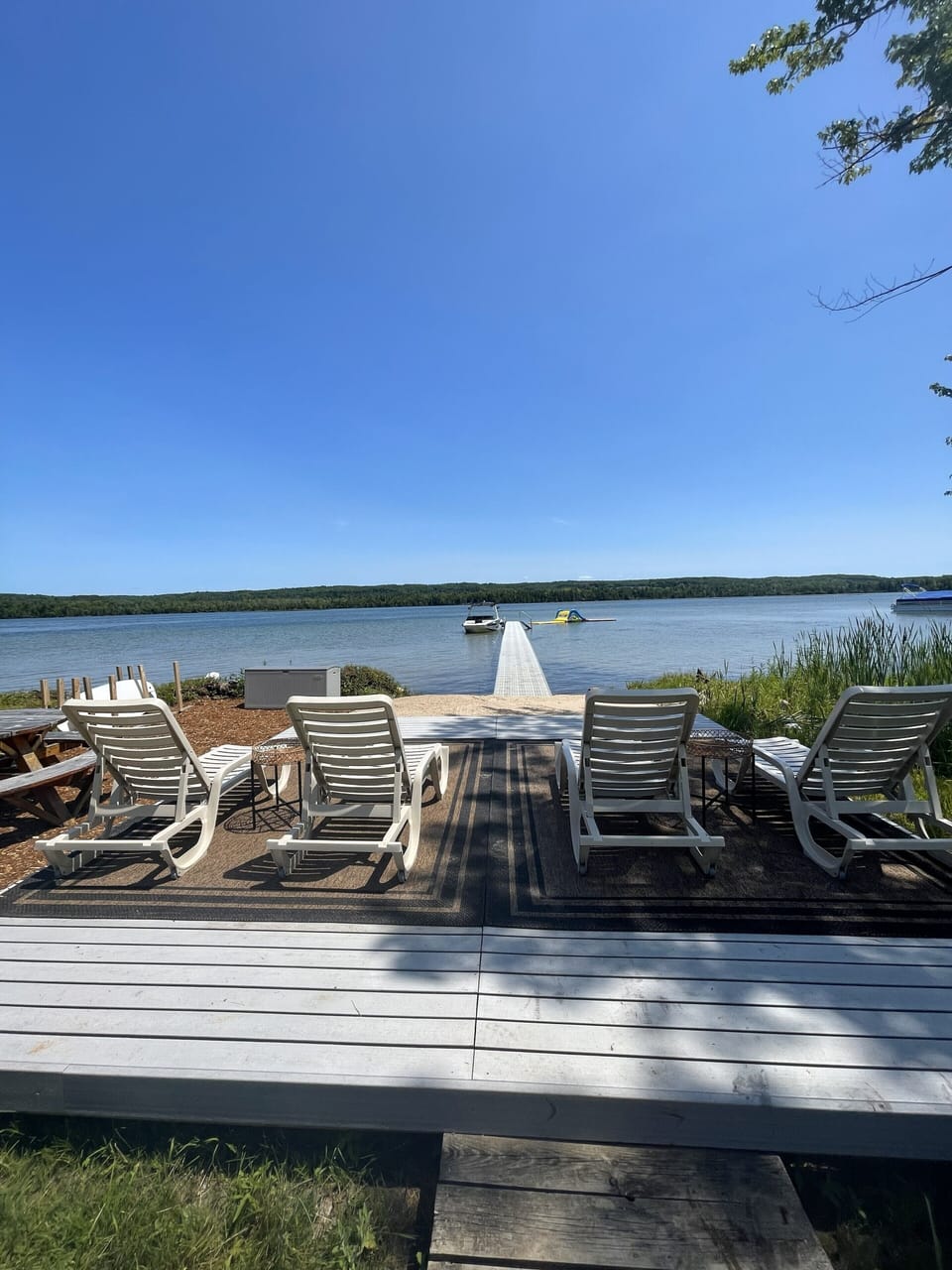 View from our deck on the lake