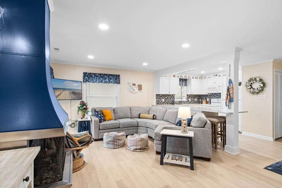 Open layout connects living and kitchen seamlessly!