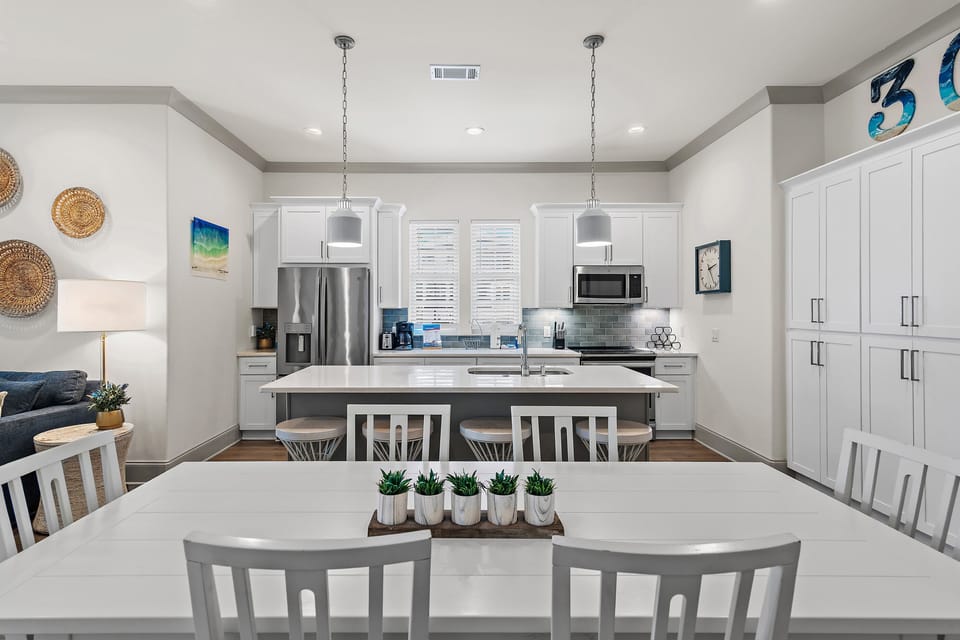 Dining room plus kitchen