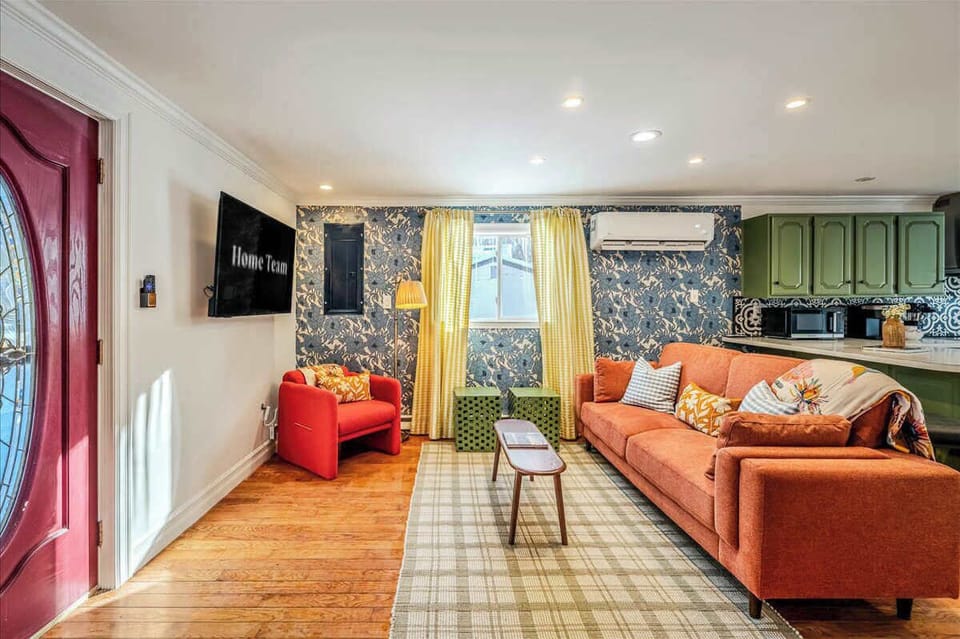 Meet the heart of the house. Our living room is all about big laughs, comfy naps, and the kind of downtime that makes vacations unforgettable.