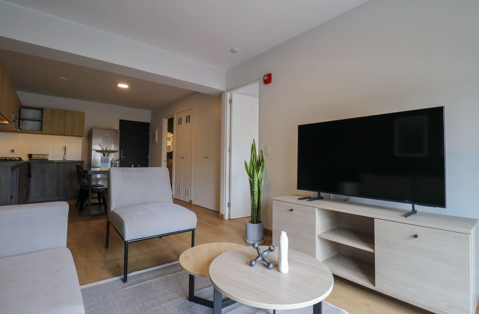 Modern living room with TV
