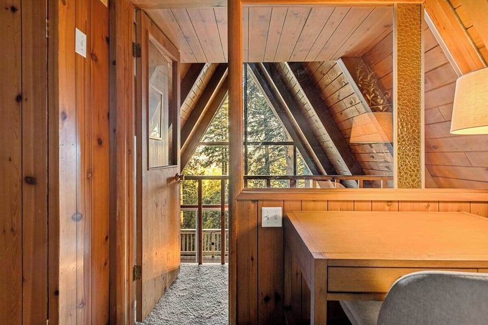 Quiet dedicated workspace with high-speed Wi-Fi and scenic A-frame views.