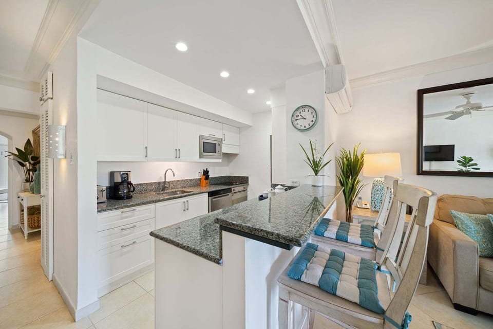 Kitchen connects effortlessly to the living area, making it easy to move between cooking