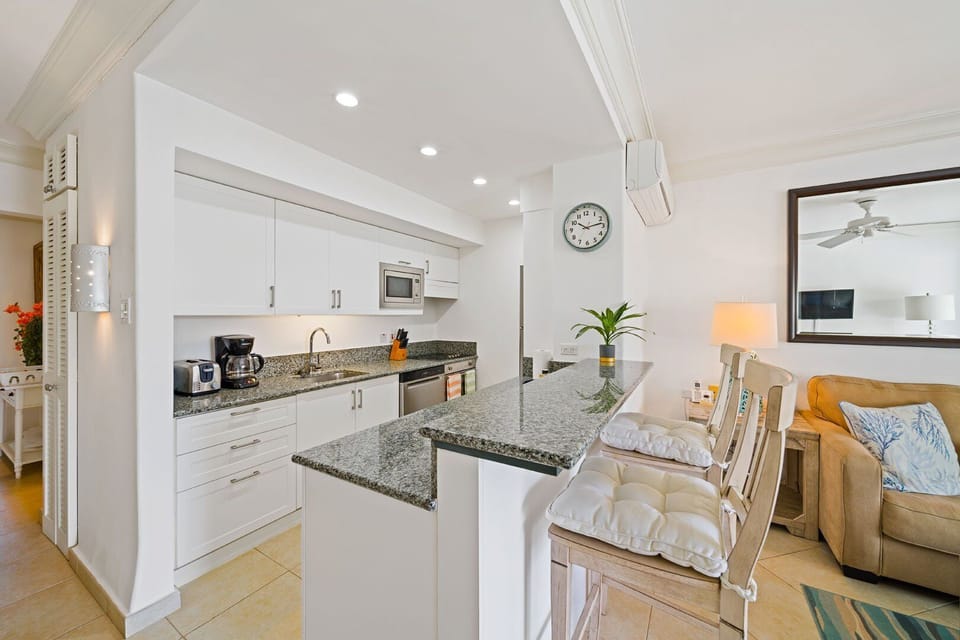Kitchen connects effortlessly to the living area
