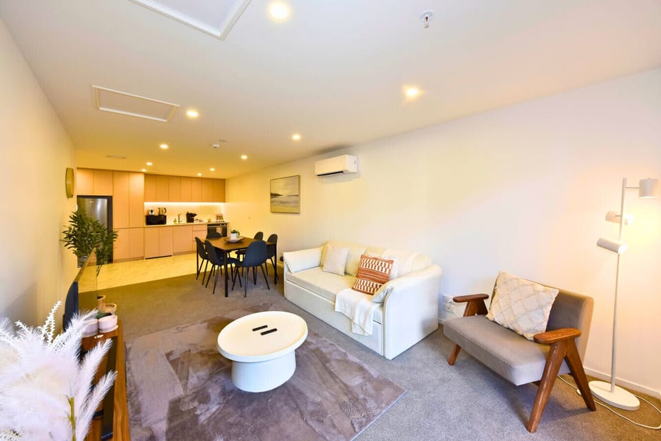 Spacious open-plan living and dining area