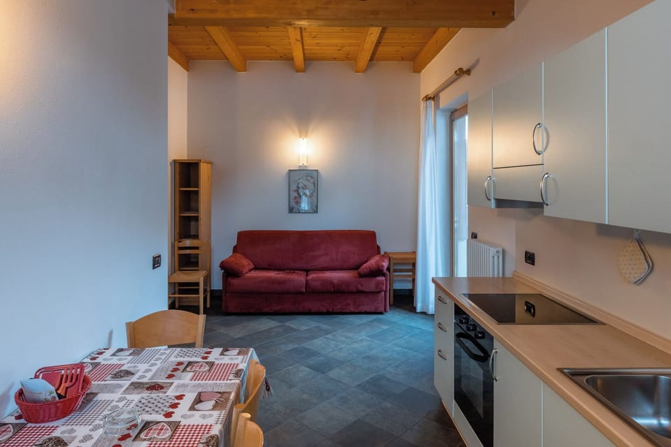 Apartment, Balcony, Mountain View | Private kitchen | Full-size fridge, microwave, oven, stovetop