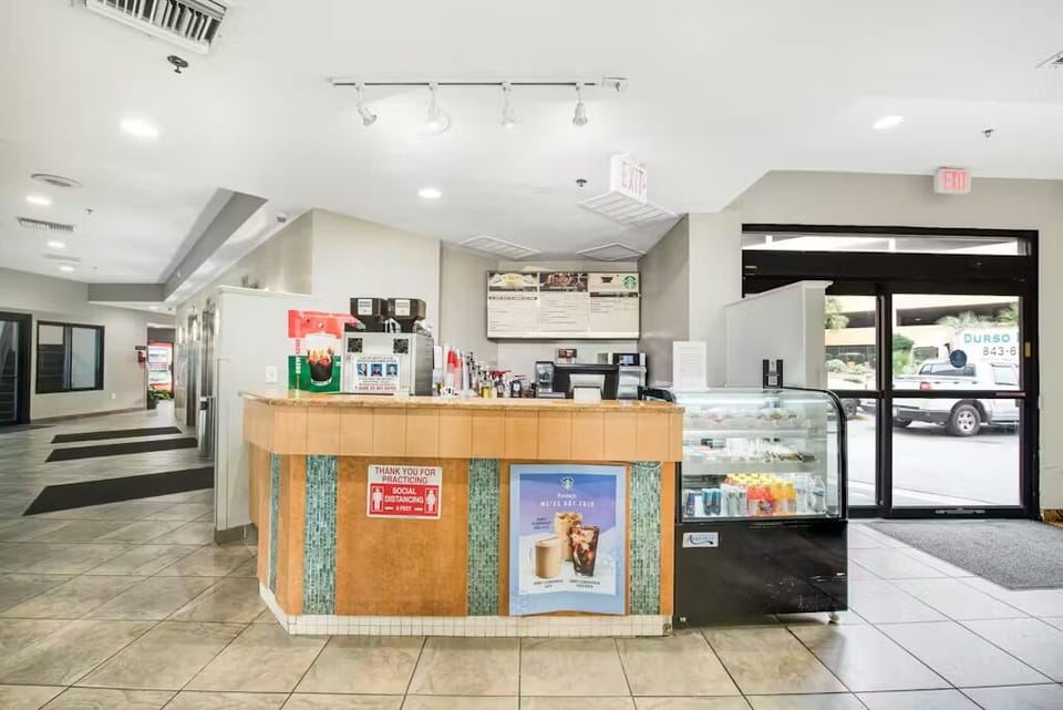 Starbucks coffee station available in the lobby
