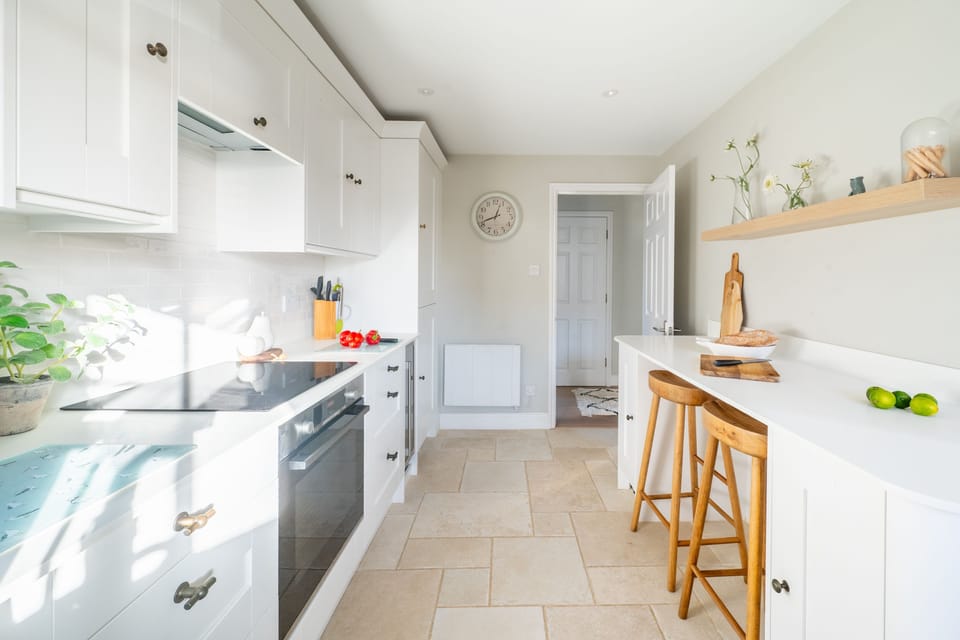 First floor: Kitchen with breakfast bar