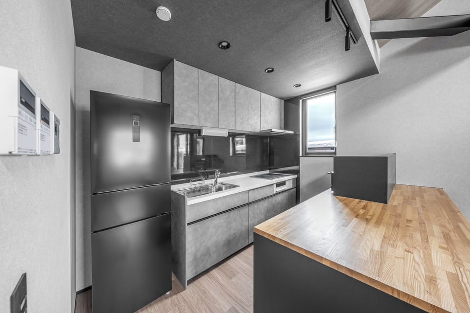 Apartment | Private kitchen | Fridge, microwave, stovetop, rice cooker