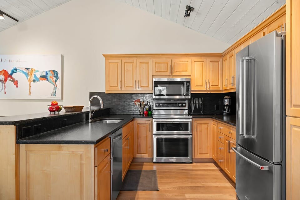 Kitchen Located On Upper Level