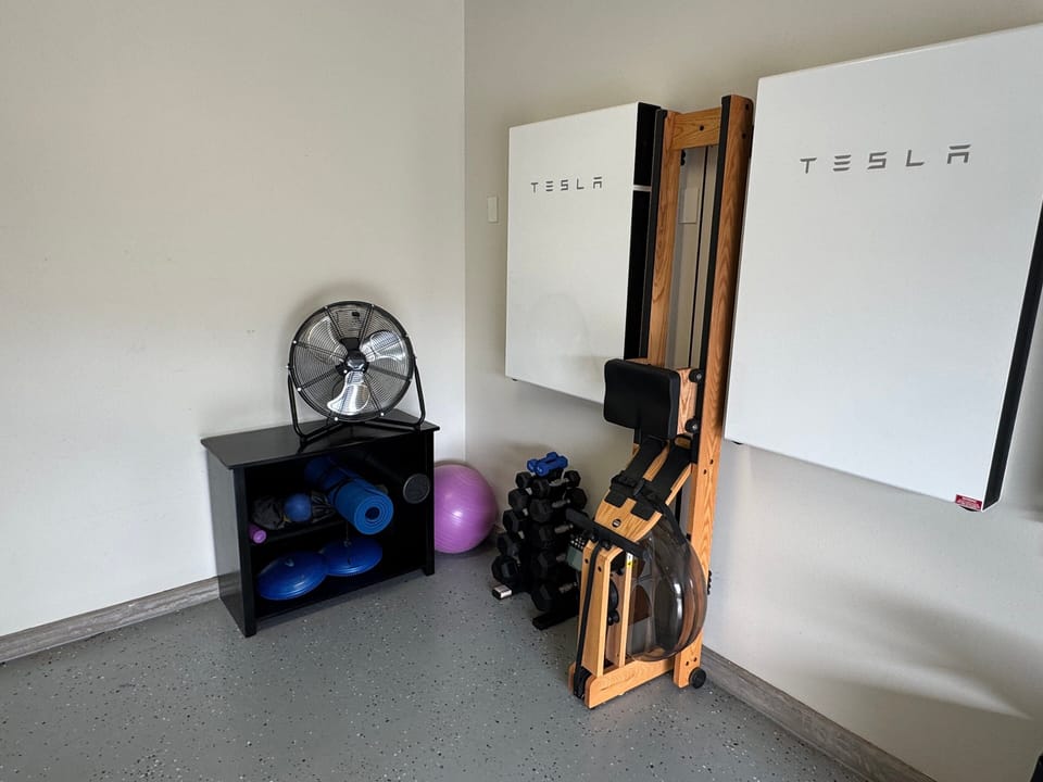 Help yourself to using the well stocked gym items like a rowing machine, free weights, and yoga mat.