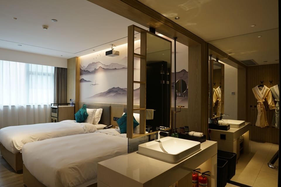 Executive Twin Room, City View | In-room safe, blackout drapes, soundproofing