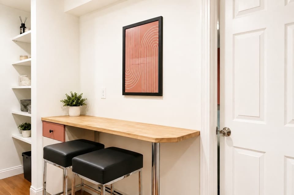 Dedicated workspace with a desk and seating, perfect for remote work, studying, or catching up on emails. Fast Wi-Fi makes it easy to stay connected.