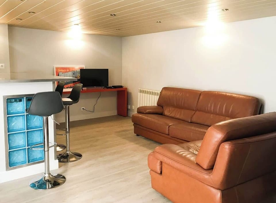 Coin salon , avec wifi haut débit pour teletravail.