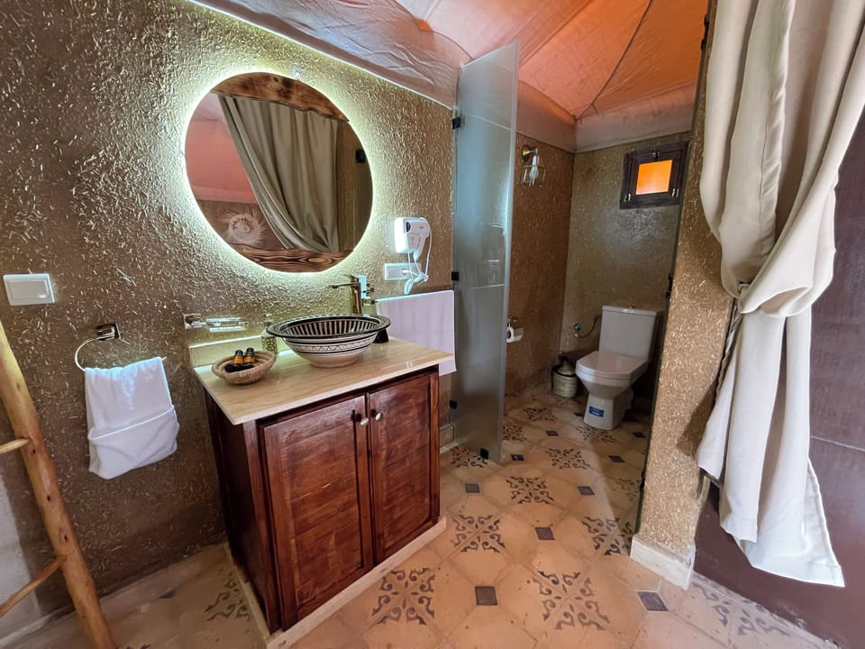 Luxury Triple Room, Private Bathroom, Garden Area | Bathroom | Separate tub and shower, hair dryer, bathrobes, slippers