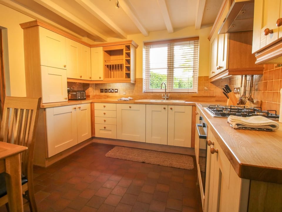 Microwave, dishwasher, toaster, cookware/dishes/utensils