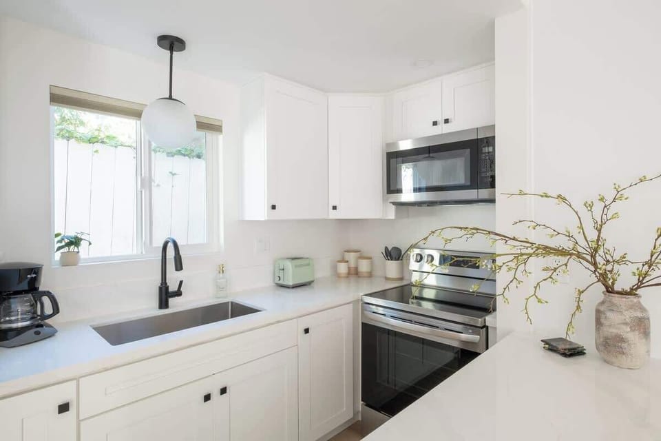 The kitchen comes fully equipped with everything you need